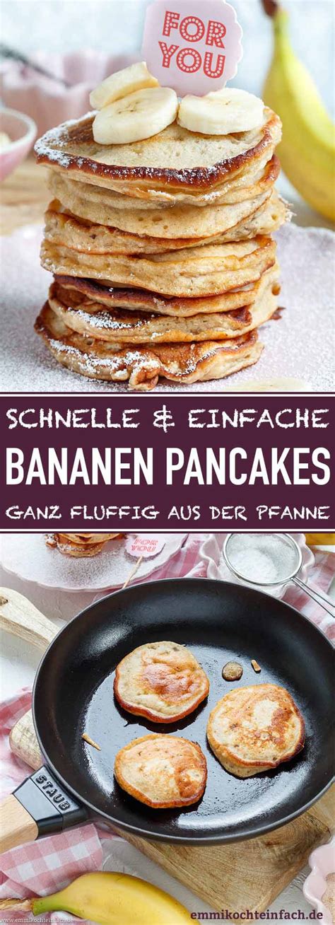 Bananen Pancakes Schnell Und Einfach Emmikochteinfach