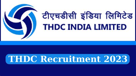 THDC Recruitment 2023 Out Apply Online For Engineer Posts