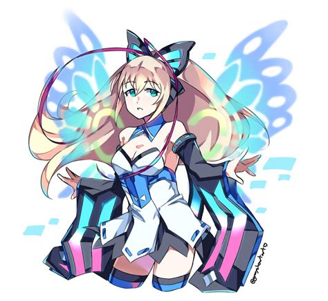 Lumen Azure Striker Gunvolt grayのイラスト