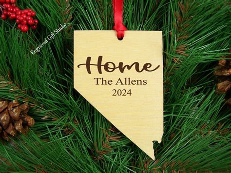 Nevada Ornament Sign Personalized Xmas T Custom Home State Christmas