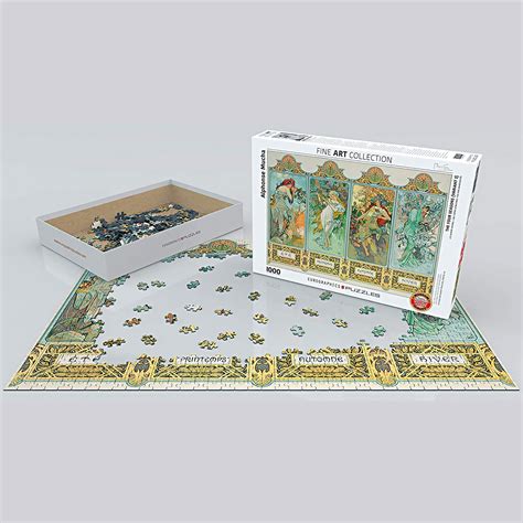 1000 Piece Alphonse Mucha The Four Seasons Jigsaw Puzzle Rest In Pieces