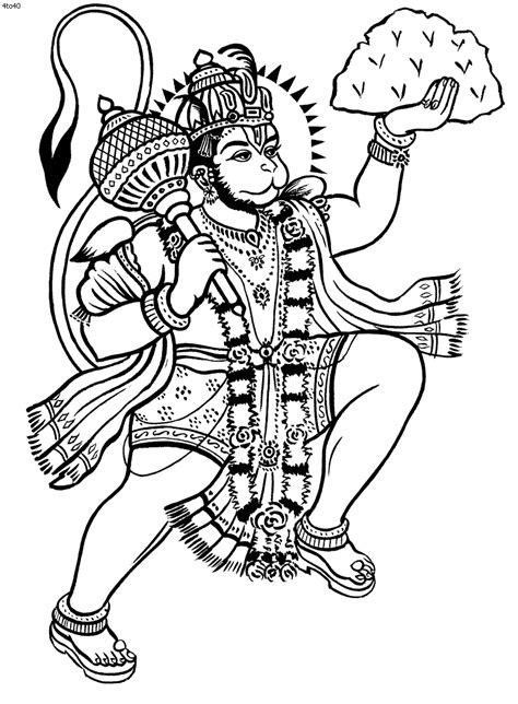 Anjaneya Coloring Page - Kids Portal For Parents