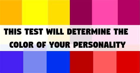 This Test Will Determine The Color Of Your Personality Playbuzz