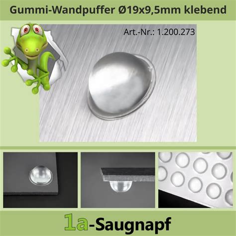 1 98 x Gummi Wand Tür Anschlag Puffer Ø19x9 5mm selbstklebend