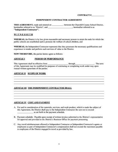 50 Free Independent Contractor Agreement Forms Templates Artofit