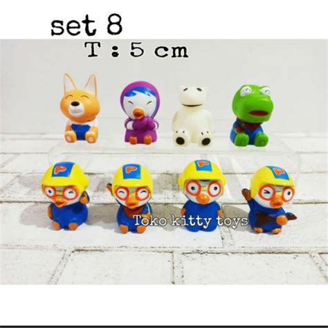 Jual Mainan Pororo Figure Set 8 Pcs Shopee Indonesia