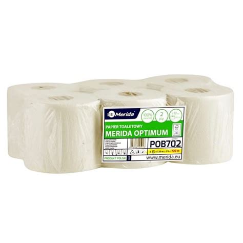 Papier toaletowy jumbo makulatura biały 2 warstwowy 2x17g 120m