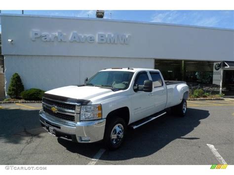 2009 Summit White Chevrolet Silverado 3500hd Ltz Crew Cab 4x4 Dually 48025426 Photo 3