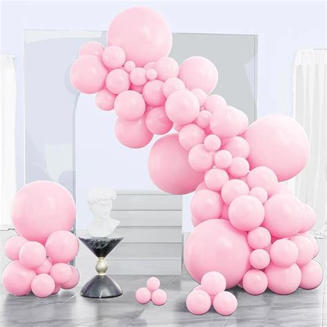 Amazon PartyWoo Pastel Pink Balloons 140 Pcs Pink Balloons