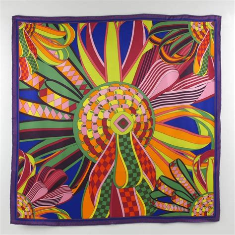 Hermes Les Flots Du Cheval Silk Twill Scarf By Joachim Metz At 1stDibs