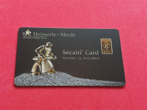 Goldbarren Heimerle Meule Secain Card 1 Gramm OVP Kaufen Auf