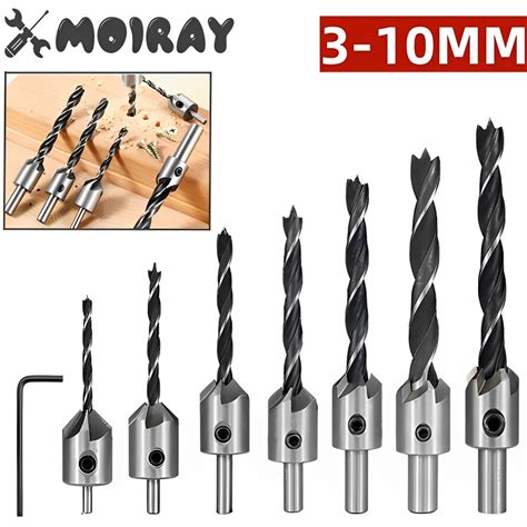 Countersink Drill Bit Set Alargador Carpintaria Chanfro Counterbore