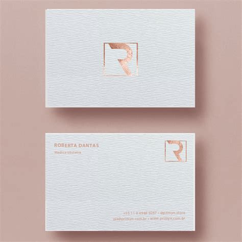 Cartão de visita Papel especial hot stamping foil escolha a cor Papel Rives Tradition