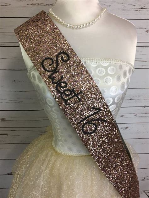 Sweet 16 Birthday Sash Sweet Sixteen Sashes 16th Birthday Etsy