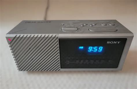 Vintage Sony Icf C W Dream Machine Alarm Clock Am Fm Radio Snooze Bar