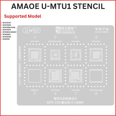 Amaoe U Mtu Stencil For Mtk Cpu Ram Akinfotools