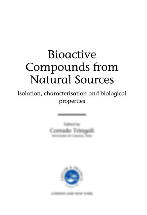 SOLUTION Bioactive Compounds From Natural Products Isolation