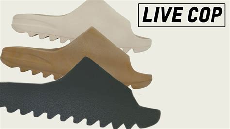 Live Cop Yeezy Slide Restock Onyx Pure And Ochre Youtube