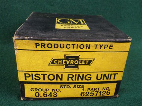 Nos Gm Piston Ring Set 6257126 1960 Corvair Std Exc Turbo 1961 Ebay