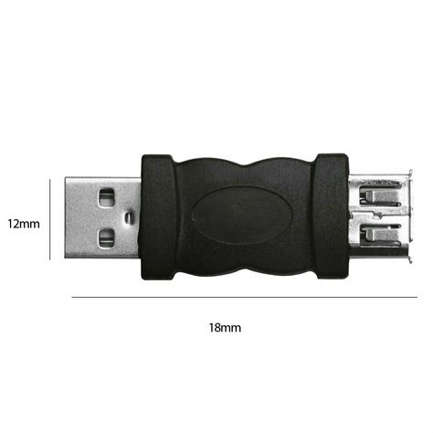 Firewire IEEE 1394 6 Pin Female F To USB M Male Adapter Converter