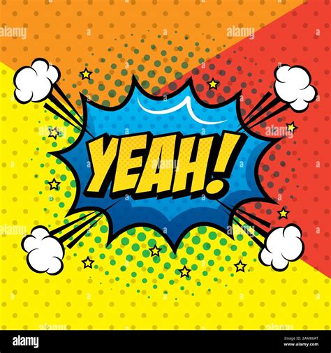 Yeah Expression With Explosion Pop Art Style Stock Vector Image Art