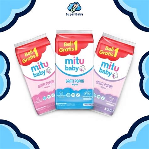 Jual TISU TISSUE BASAH BAYI MITU BABY WIPES GANTI POPOK ISI 50 SHEETS