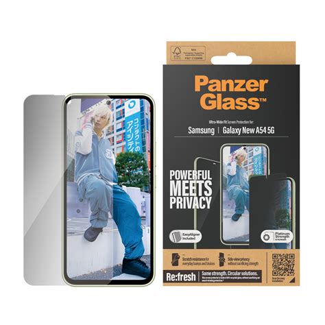 PanzerGlass Samsung Galaxy A55 Privacy skärmskydd med installationsram