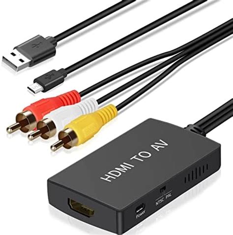 Aifhdauf Convertisseur Hdmi Vers Rca Adaptateur Hdmi Vers Rca Vid O