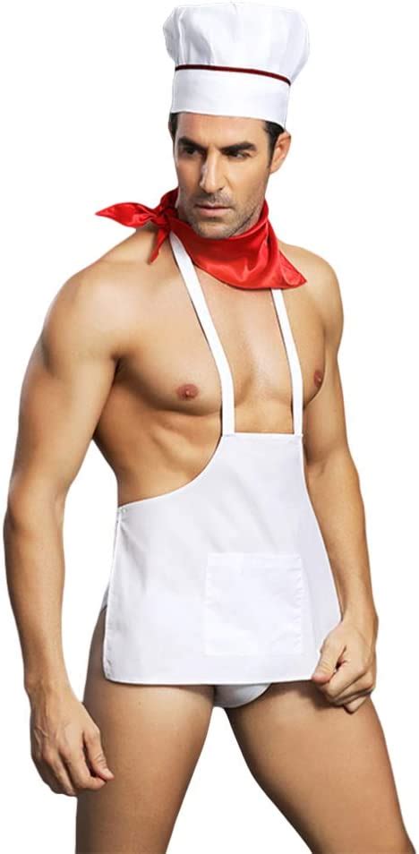 Bestoyard Conjunto De Lencería Sexy Para Hombre Ideal Como Disfraz De Chef Disfraz De Cosplay