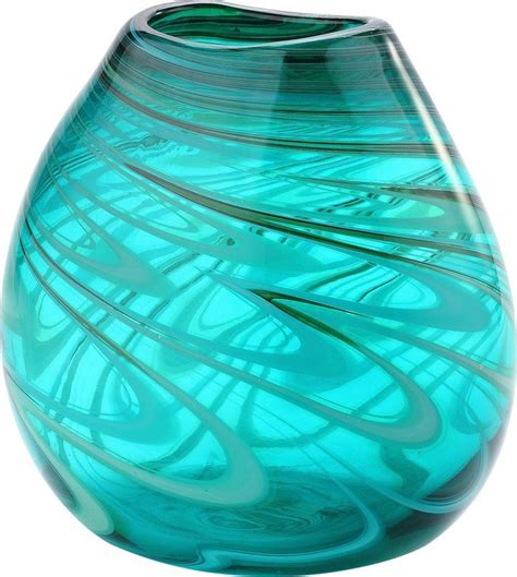 Turquoise Glass Vase | Art glass vase, Turquoise vase, Glass vase