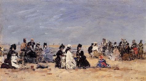 Beach Scene Trouville By Eugene Boudin Artchive