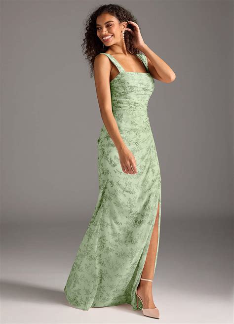 Azazie Jesaphine Green Fern Floral Bridesmaid Dresses Azazie Ca