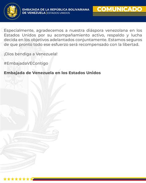 Embajada De Venezuela Ante Estados Unidos On Twitter Atenci N Ayer