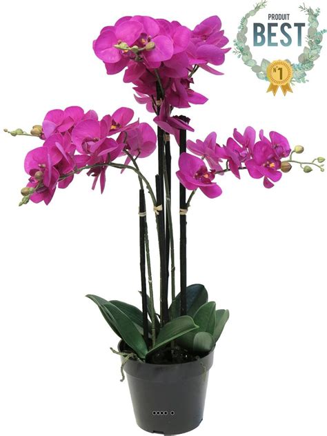 Orchidée phalaenopsis factice top qualité pot h60cm rose fushia best