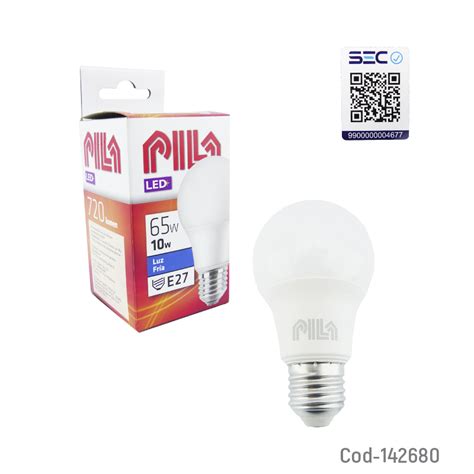 Kolm Ampolleta LED Marca PILA E 27 10W 65W 220V De Luz Fria