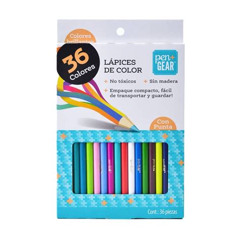 L Pices De Color Pen Gear Colores Brillantes Walmart