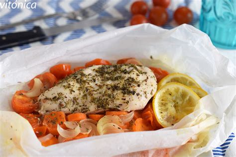 Pechuga De Pollo En Papillote Al Microondas Con Verduras Receta