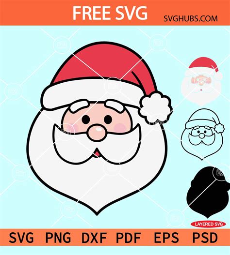 Santa Face Svg Free Christmas Santa Svg Free Christmas Svg Free