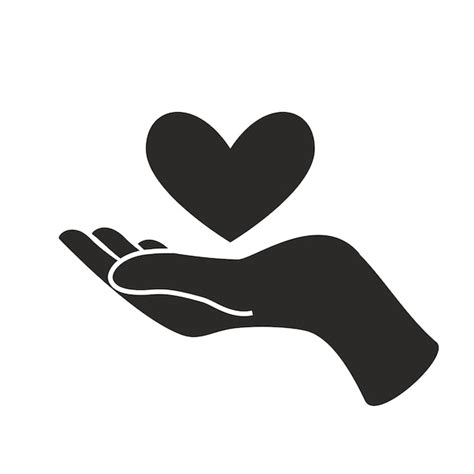 Premium Vector Hand Holds Heart Support Care Or Safe Concept Heart Vector Icon