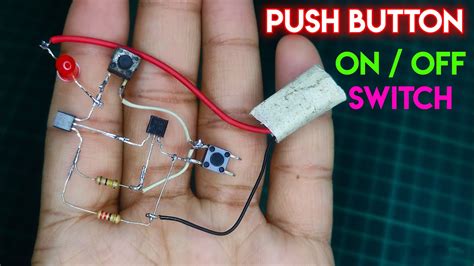 How To Make Push Button On Off Circuit Using BC547 Transistors Latch