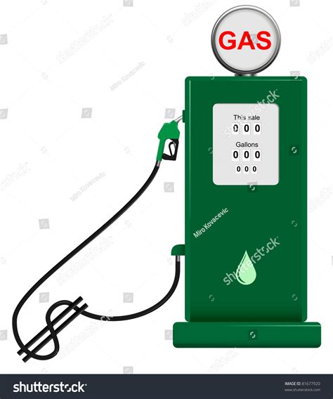 Raster Concept Illustration Gas Pump Hose Ilustración De Stock