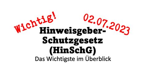 Hinweisgeberschutzgesetz Ab 02 07 2023 OCHSENFELD COLL Hildesheim