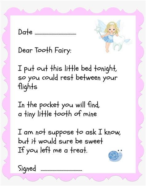 Free Printable Letter From The Tooth Fairy