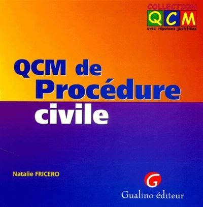 Qcm de procédure civile broché Natalie Fricero Achat Livre fnac