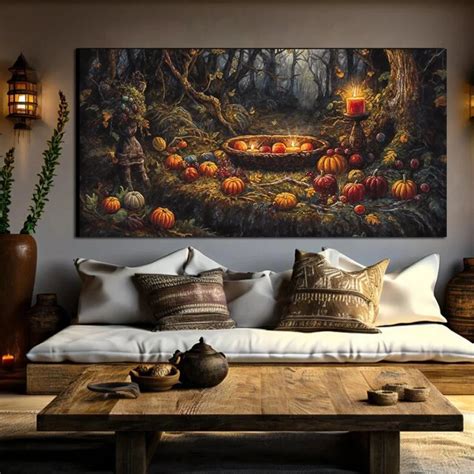 Diamond Art Halloween Pumpkin Forest DIY Diamond Painting Autumn