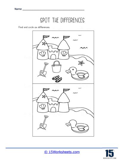 Spot The Difference Worksheets 15 Worksheets Library