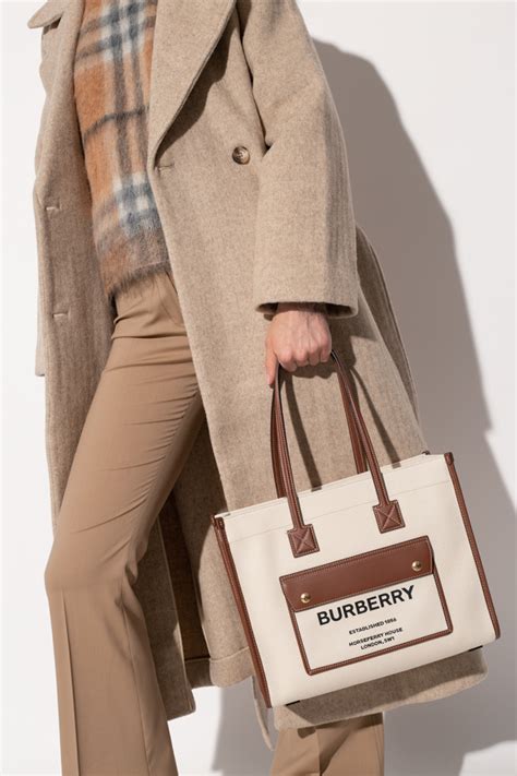 Kremowy Torba Typu Shopper Burberry Vitkac Polska