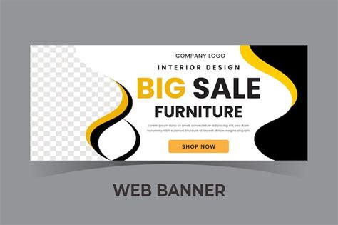 Premium Vector Furniture Big Sale Banner With Modern Design Template