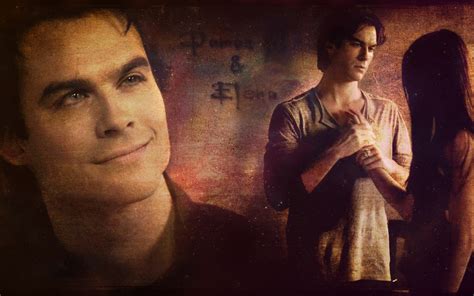 Elena And Damon Wallpaper
