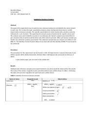 Qualitative Analysis Of Anions In Chemistry Experiment Course Hero